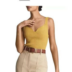 REISS Daisy Sweetheart Sleeveless Top